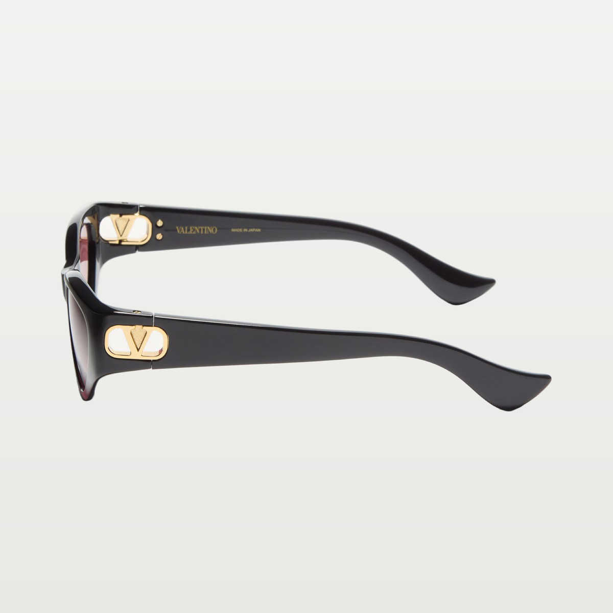 Valentino Cat-Eye Acetate Eyewear — BLACK/RED