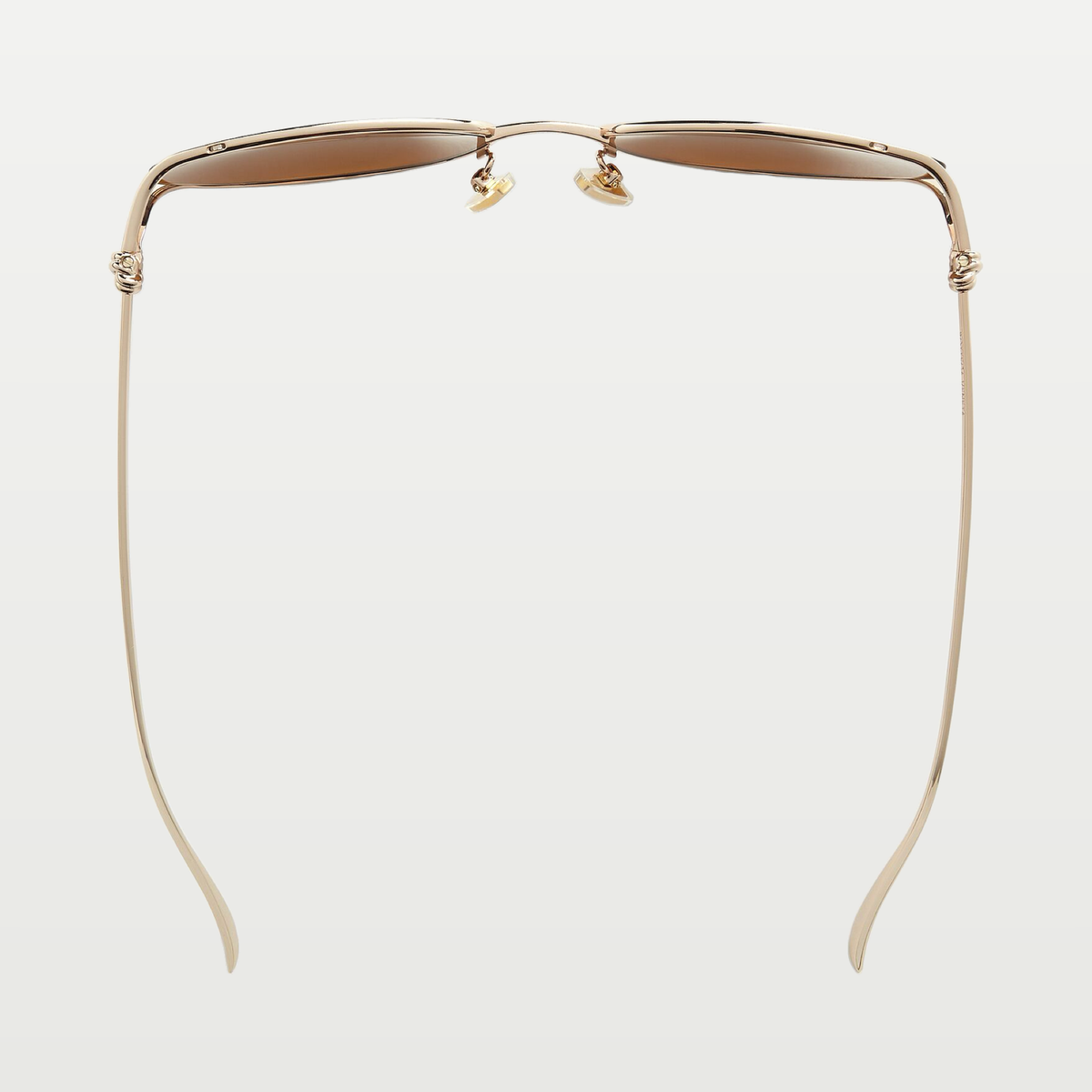 Bottega Veneta Knot Cat Eye Sunglasses in Gold/brown