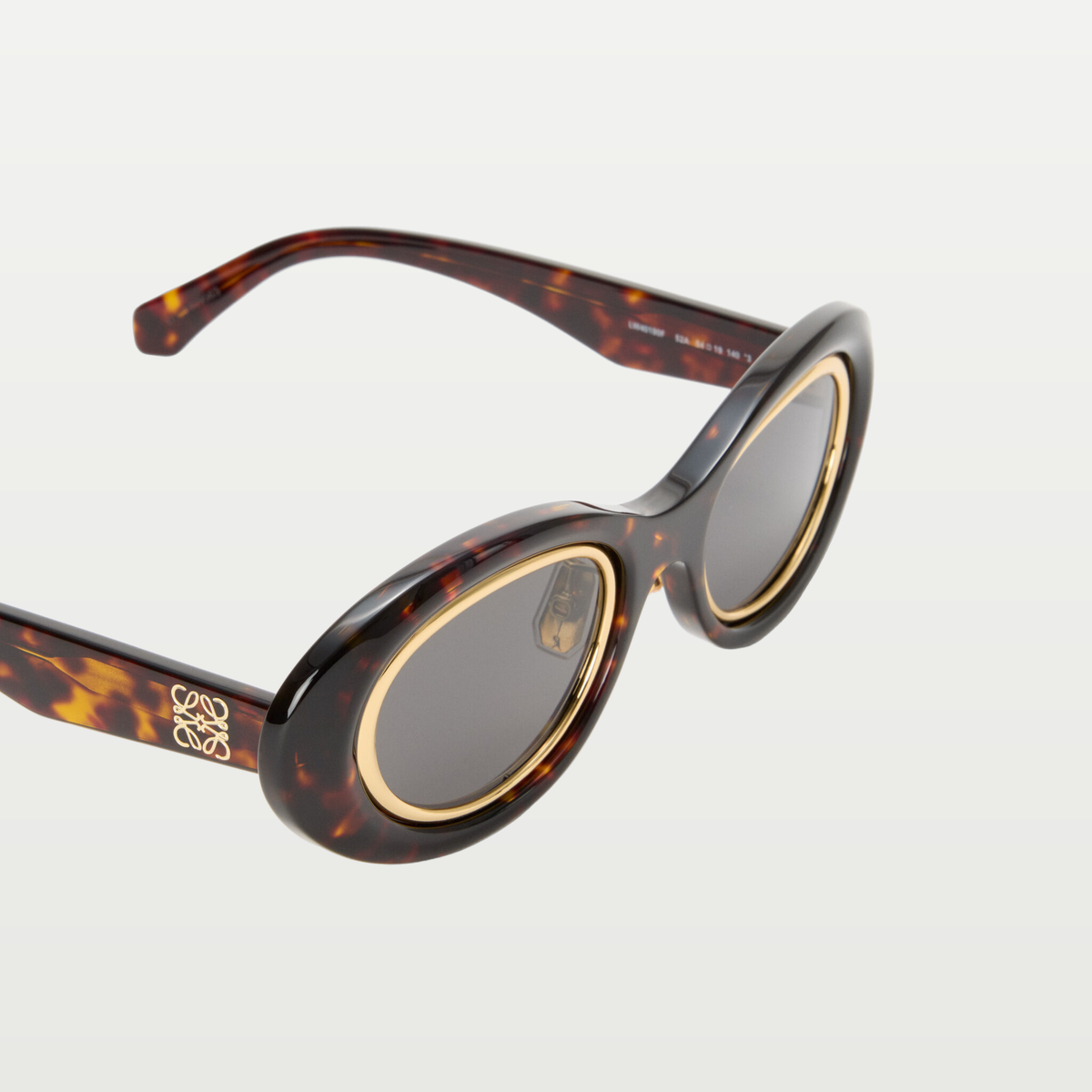 LOEWE Mini Anagram Oval sunglasses in Havana