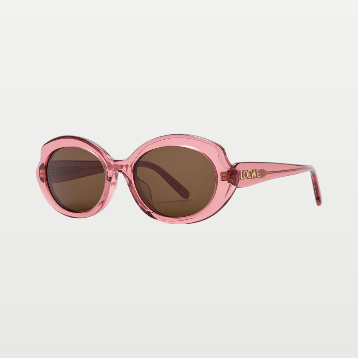 LOEWE Mini Oval Slim sunglasses in Transparent Coral