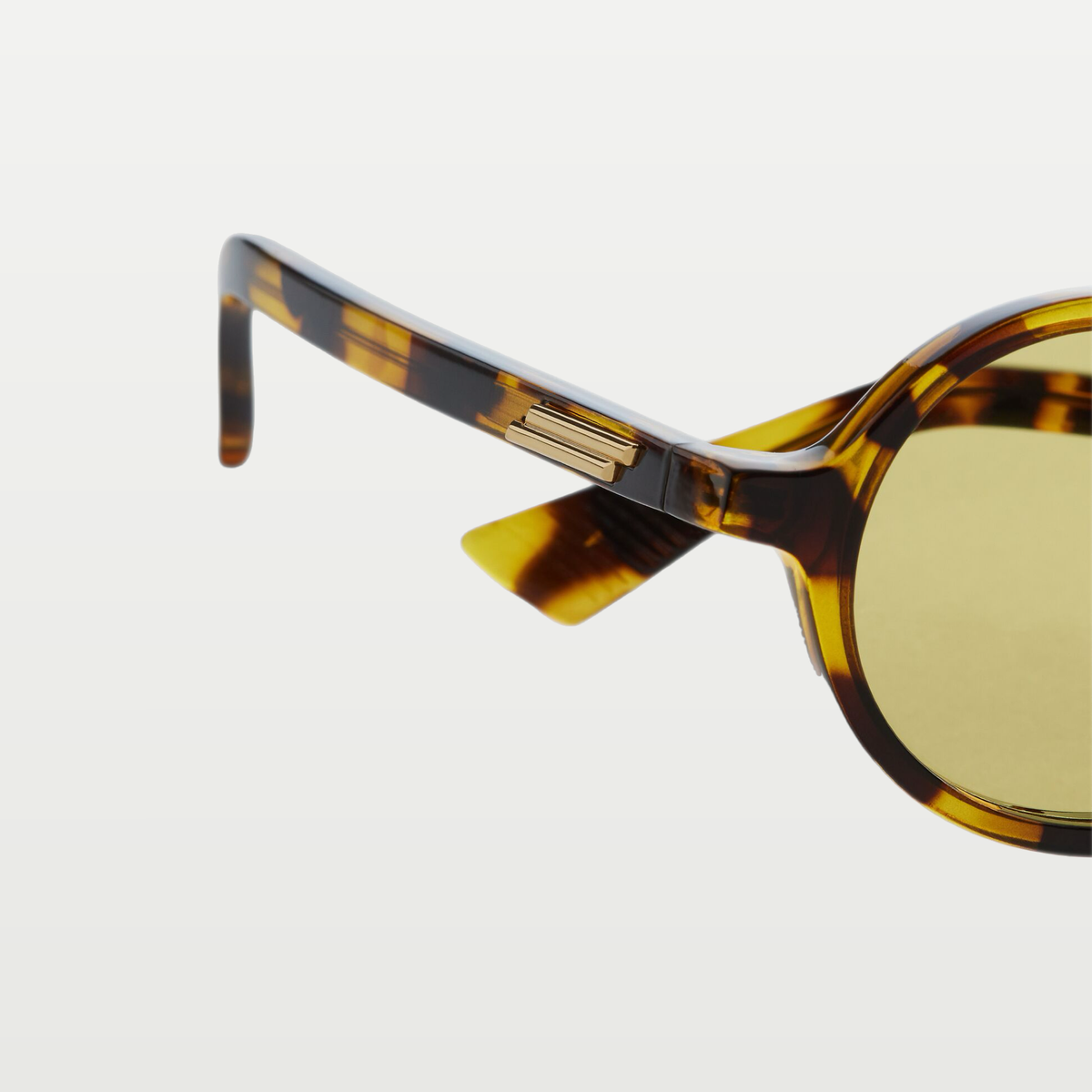Bottega Veneta Classic Round Sunglasses in Havana/yellow