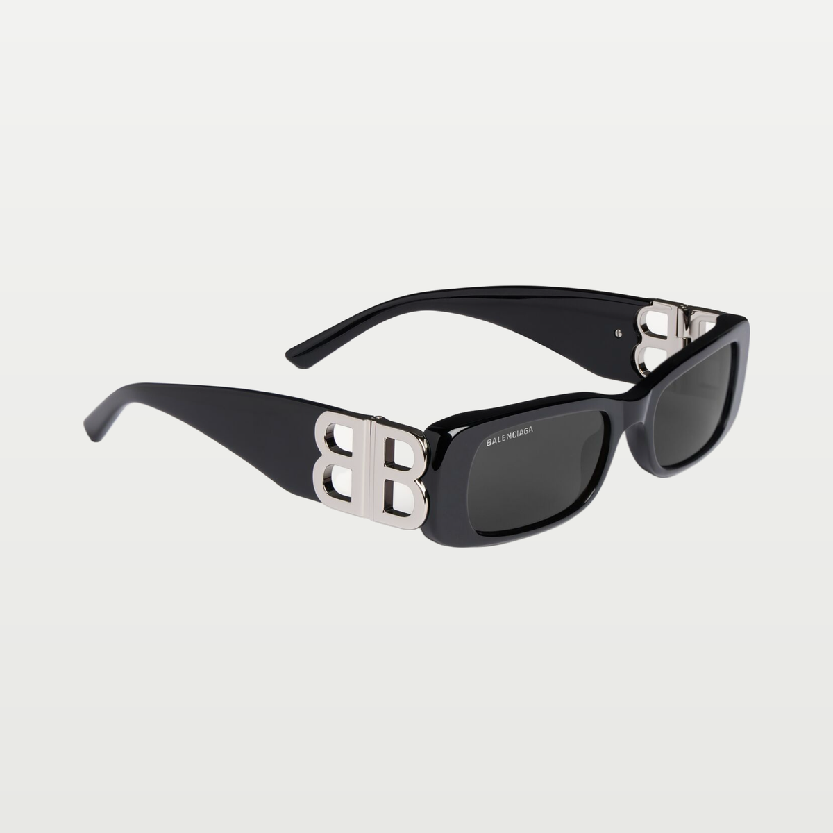 Balenciaga Women's Dynasty Rectangle Sunglasses in Black