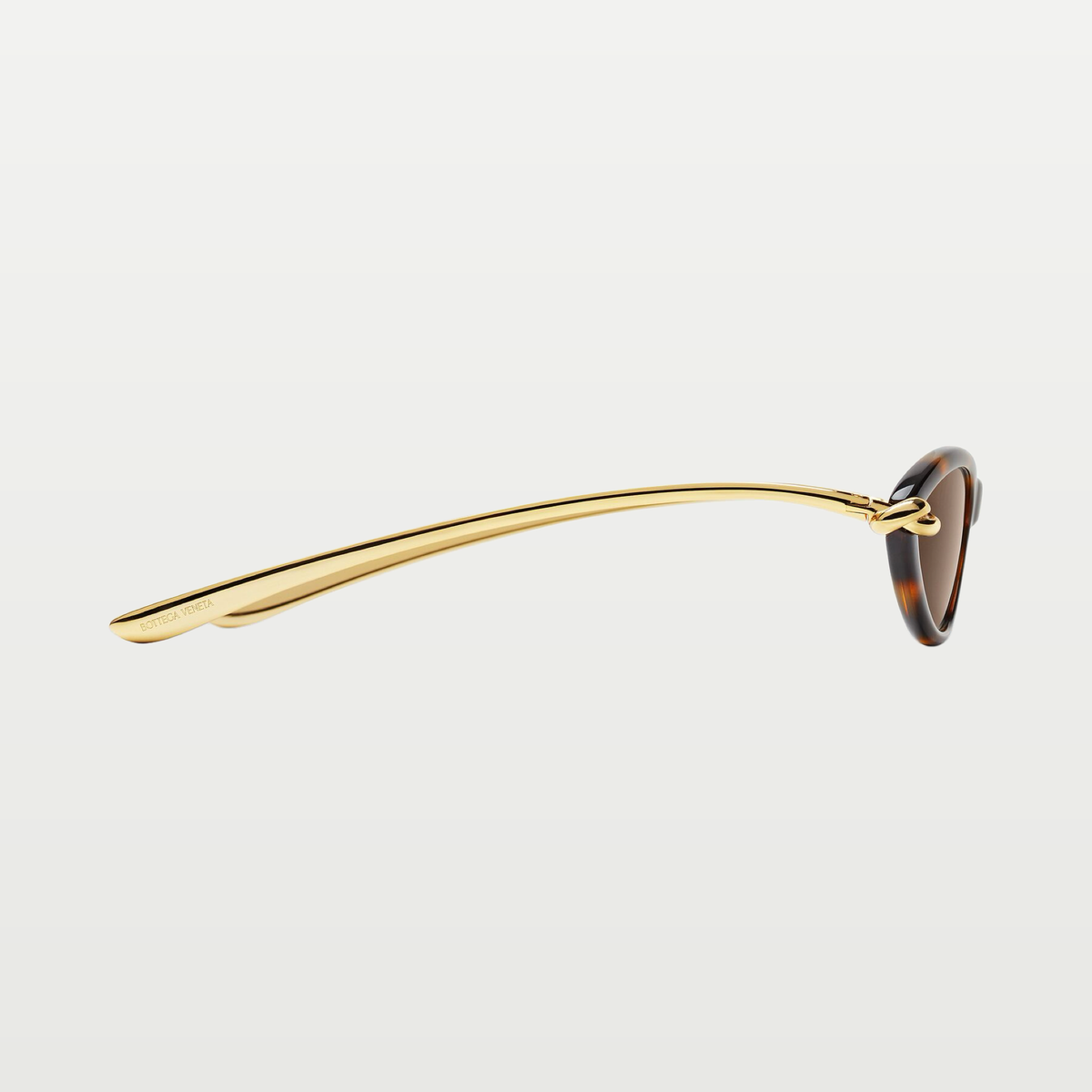Bottega Veneta Knot Cat Eye Sunglasses in Havana/gold/brown