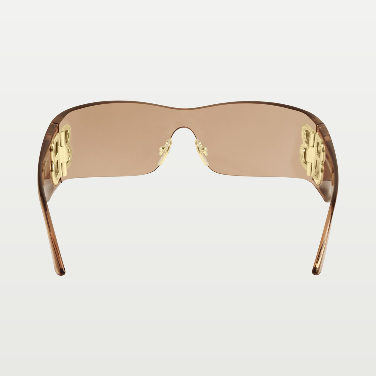 Balenciaga Bossy Mask Sunglasses in Light Brown
