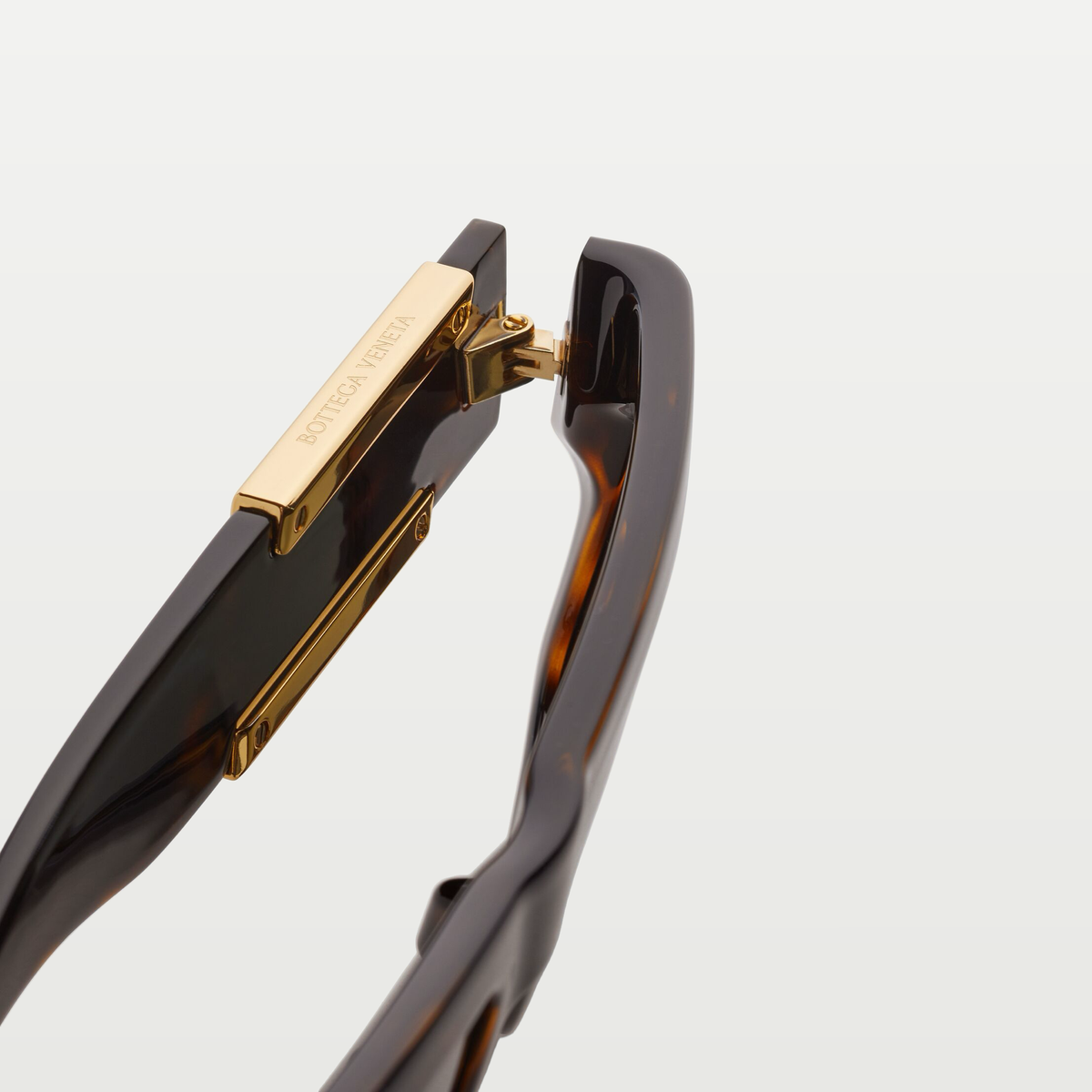 Bottega Veneta Dash Squared Sunglasses in Havana/green