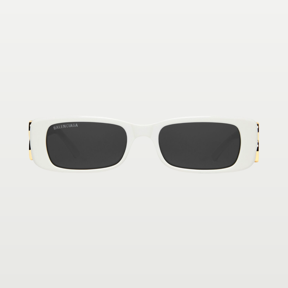 Balenciaga Women's Dynasty Rectangle Sunglasses in White