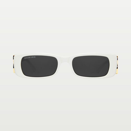 Balenciaga Women's Dynasty Rectangle Sunglasses in White