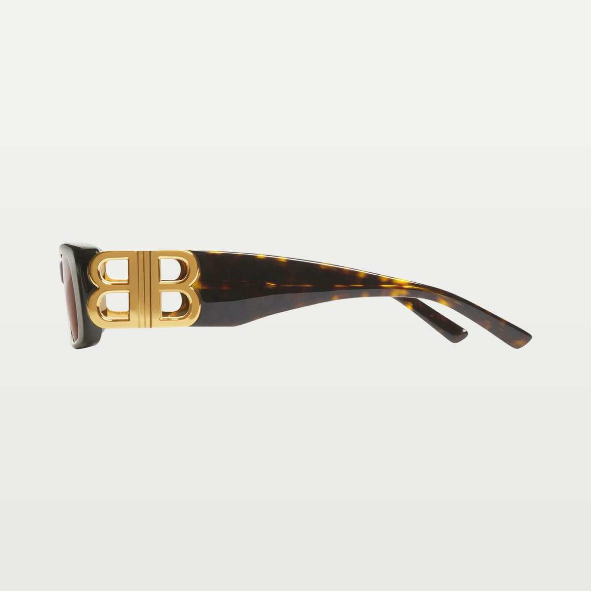 Balenciaga Women's Dynasty Rectangle Sunglasses in Brown