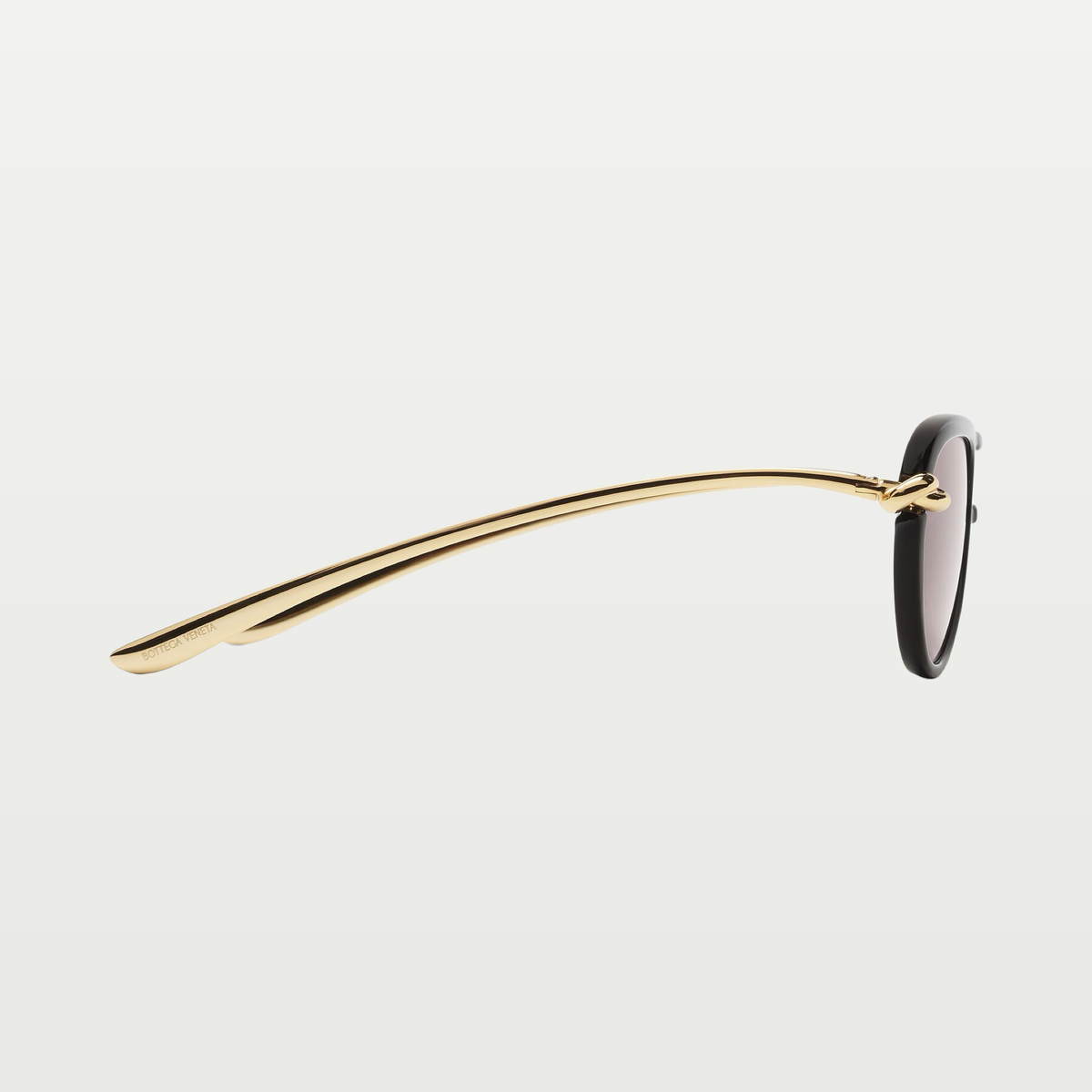 Bottega Veneta Knot Aviator Sunglasses in Black/grey