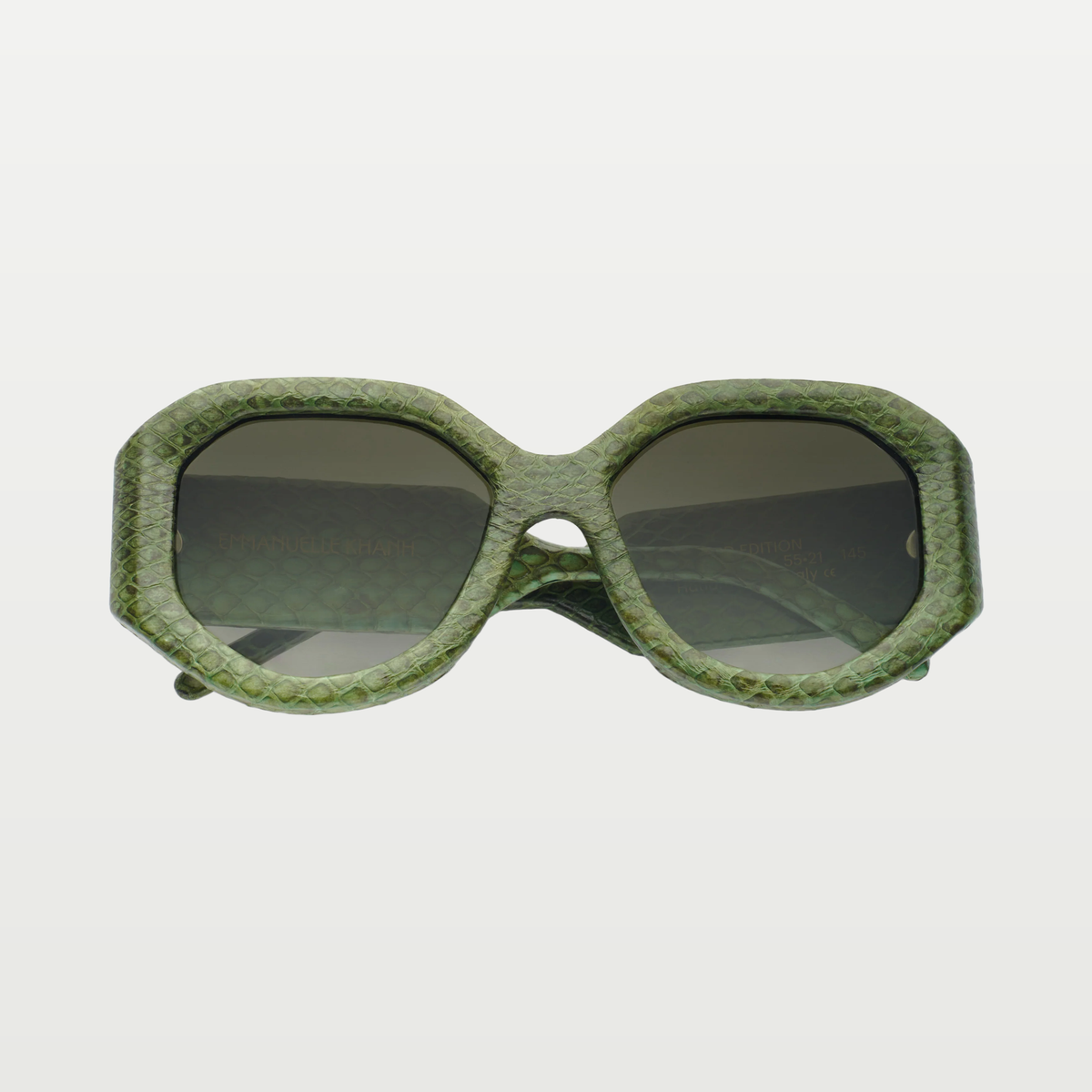 Emmanuelle Khanh Sunglasses ANCORA — GREEN SNAKE